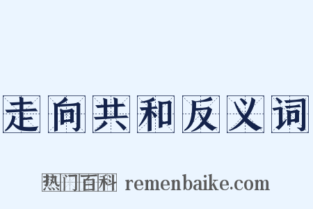走向共和反义词是什么意思的图片